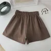 Shorts femminile XPQBB 2023 Summer Khaki Casual Women Ulzzang Simple Elastic High Won Woman Office Short Leg Pants Short