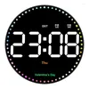 Wall Clocks 10Inch LED Digital Clock With Remote Time Alarm Fit For Living Room Office Gym