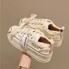 Scarpe casual Piattaforma di moda femminile Pink Bianco Bianco Woven Sole Personality Sports Sneaker Outdoor