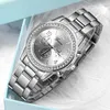 Armbanduhren Sdotter Geneva Watch Women Strass -Casual Uhren Silber Metal Alloy Band Quarz Ladies Relogio Femi