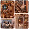 Arkitektur/DIY House Cutebee Diy Book Nook Miniature Doll House With Touch Light Dust Cover Present Idéer Bokhylla Insert Toys Gifts Nebula Common Room 230812