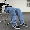 Men's Jeans Men Wide Leg Jeans Hip Hop Casual Men's Straight Baggy Denim Pants Streetwear Skateboard Pant Neutral Trousers Plus Size S5XL J230814