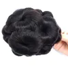 007 New Messy Scrunchie Chignon Bun Straight Elastic Band updo 헤어 피스 합성 Chignon 헤어 확장 여성