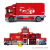 Blocks City Vehicle Carteer Caragon Model Bloków budulcowych przyczepę autobusową Van Lorry wywrotka dla dzieci budowlane zabawki R230814