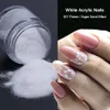 Nail Glitter 1 Box Shiny Iridescent Sugar Sand Powder For Nails 3D Acrylic Flowers Design White Black Sequins Decoration LAMN01081 230814