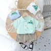 衣類セット子供たちファッションスポーツスーツ服の男の子の女の子サマーソリッドカラーショーツ2pcs/セットキッズカジュアル服のトラックスーツ0-5