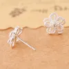 Stud Reeti 925 Sterling Silber Blumenohrringe für Frauen eleganter Hochzeit Schmuck Pendientes Mujer Moda Brincos 230814