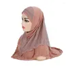 Etniska kläder muslimska kvinnor hijab halsduk islamisk arab hatt kvinnor headwrap ramadan be hattar sjalar imamah turban