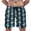 Men's Shorts Board Funny Wine Print Swimming Trunks Vintage Cocktail Males Quick Drying Surfing Trendy Large Size Beach Short Pants