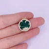 Pendant Necklaces CZ Natural Stone Malachite Star Of David Moon Compass LOVE Letter Medal Bead Necklace Accessories For Jewelry Making