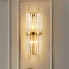 Lâmpadas de parede Lâmpadas de parede modernas LED de lâmpadas de parede de cristal para sala de estar Corredor Nórdico Decoração Sconce Luzes de parede de cabeceira HKD230814