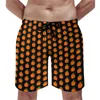 Herren -Shorts Board Kürbis Druck klassischer Strand Trunks Halloween Männer komfortable laufende Surf übergroß