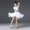 Stage Wear JustSaiyan Latin Dance Dress Ballroom Salsa Rumba Competition Dancewear Children Tango Costumes Clothes Dancing