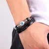Мужской кожаный многослойный браслет модный панк панк -паук Скорпион злой глазное браслет подарки для мужчин