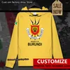 Con cappuccio maschile Burundi Burundi East Africa East BDI Bi Mens Pullover con cappuccio Top Men Spazza