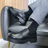 Robe chaussures hommes affaires décontracté rehausser en cuir mâle Harajuku coréen Chic mode haute qualité plate-forme mariage 230814