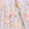 Set di abbigliamento Design autunnale Vestiti per neonate Set floreale a maniche lunghe in cotone Abito rosa per bambini Dolce Abbigliamento semplice per bambini