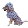 犬のアパレルビッグレインコート素敵な雨どレインケープ反射レインコートフード付き防水ジャケット小さな屋外服ペット用品