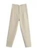 Pantaloni da donna Capris Traf Pantaloni da donna Pantaloni 28 colori Pantaloni in vita alta per donne Bianco Black Streetwear Woman Woman Office Summer Wear Pants 230812