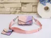 2PCS Set Stain Torby łańcuchowe Kobiety Mini torba na ramię wschód słońca Pastel Gradient Color Crossbody torebka Tote Card Moneta Portfera Integrity 8888888