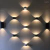 Lampe murale nordique minimaliste intérieur LED ronde chambre salon salon porche corridor aluminium 7w