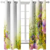 Vorhang 3d Fensterfarbene Blumen kleine gelbe Luxus Blackout Wohnzimmer Büro Schlafzimmer Anpassende Größe