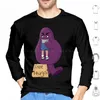 Men's Hoodies & Sweatshirts Hungry for Free Hugs From Grimace! Hoodie Cotton Long Sleeve Grimace Cardboard Purple Devour Innocentniw3