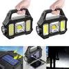 Solar Lights Flashlight Portable LED Searchlight Solar USB uppladdningsbar vattentät 6-Gear Torch Camping Light Cob Work Light227x