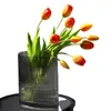 Decoratieve bloemen 5 stks/set luxe siliconen tulpen boeket kunstmatige eettafel decoratie accessoires voor bruiloft thuisdecoratie