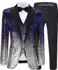 Men s Suits Blazers Mens Suit 3 Pieces Sequin Color Shiny Notch Lapel for Wedding Party Groom Banquet Nightclub Blazer Vest Pant 230814