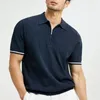 T-shirty męskie T-shirt z krótkim rękawem Men Men Business Casual Lapel Polo Shirt