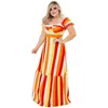 Vestidos de tamanho grande moda primavera/verão grande feminina colorida estampa solta manga curta swing 3xl 4xl 5xl 6xl