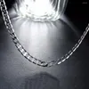 Chains S925 Silver 6MM 16/18/20/22/24 Inches Full Side Figaro Chain Necklace For Men Women Fine Jewelry Colar De Prata