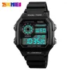 Relógios de pulso por atacado 10pcs/ lote de esportes masculinos Praça Dual Time Led Watches Digital Relógios Male Relloja Deportivos