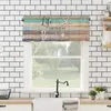 Curtain Ocean Beach Wood Grain Starfish Shell Short Curtains Kitchen Cafe Wine Cabinet Door Window Small Home Decor Drapes