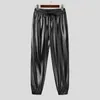 Herenbroek Incerun mannen glanzende trekstring losse stijlvolle casual broek streetwear 2023 joggers sprankelend feest pantalon s-5xl