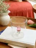 Verres à vin pour les verres à vin rose en trois dimensions haut de gamme de verre à sens de verre couche à eau de fée exquise