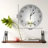 Wall Clocks Lotus White Starlight Clock Living Room Home Decor Large Round Mute Quartz Table Bedroom Decoration Watch