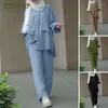 Etnische kleding Saoedi -Arabische 2 stuks Set Marokko Muslimsets Draai Elastische manchetpak Lange vrouwen bescheiden dragen Eid Musulman Ensembles