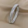 Bedelarmbanden dodohao dikke dikke elastische ketting roestvrijstalen bangle armband voor vrouwen verklaring gouden kleur gestapelde manchet sieraden 230814