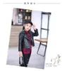 Jackets Children Girls Boys Black Jackets Kids Baby Leather Jacket Spring Autumn Cool Coat Children Clothes Overcoats 3-14T R230812