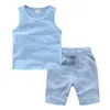 Design personalizado de cor de algodão 100% algodão misto opcional Aceitar Kids Top Top Set de roupas de bebê conjuntos de roupas