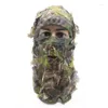 Berets 10pcs Camouflage 3D Leaf Gace Mask Mask Ghillie Suit Sniper Hunting Hood Caparmy Tactical Hat Hathable Elastic Balaclava