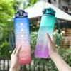 Butelki z wodą gradient motywacyjną butelkę sportową z markerem upłynnym kubkiem fitness