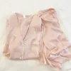 Женская одежда для сна Летняя крутая шелковистая пижама костюм с коротки