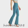 Lulus Yoga Bell Bottoms Original med förhöjd midja Hög elastisk höftlyft utanför slitage Running Fitness Sports Broadfoot Casual Pants With Logo