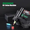 Tattoo Machine 40mm Dragonhawk X5 Wireless LED Display Rotary Brushless Motor Pen Battery Body Art Makeup Permanent Accessories 230814