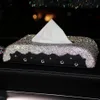 Car Seat Covers Bling Rhinestones Interior Decoration Crystal Tissue Box Air Vent Perfume Clip Phone Holder Pendant Accessories225F