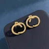 klassiker studörhängen dubbel bokstav g logotyp öron med lyxiga kvinnor hoop designer smycken ggity kristall pärla örhängen kvinna 55
