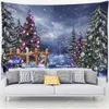 Tapices navideño muñeco de nieve ilustración pared de bosque cuele lindo regalo de vacaciones sala de estar decoración del hogar r230812